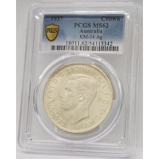 AUSTRALIA 1937 . CROWN . PCGS MS62